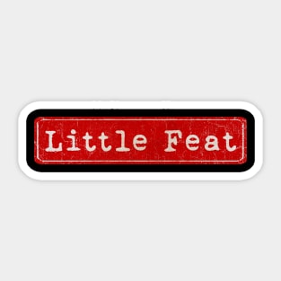 vintage retro plate Little Feat Sticker